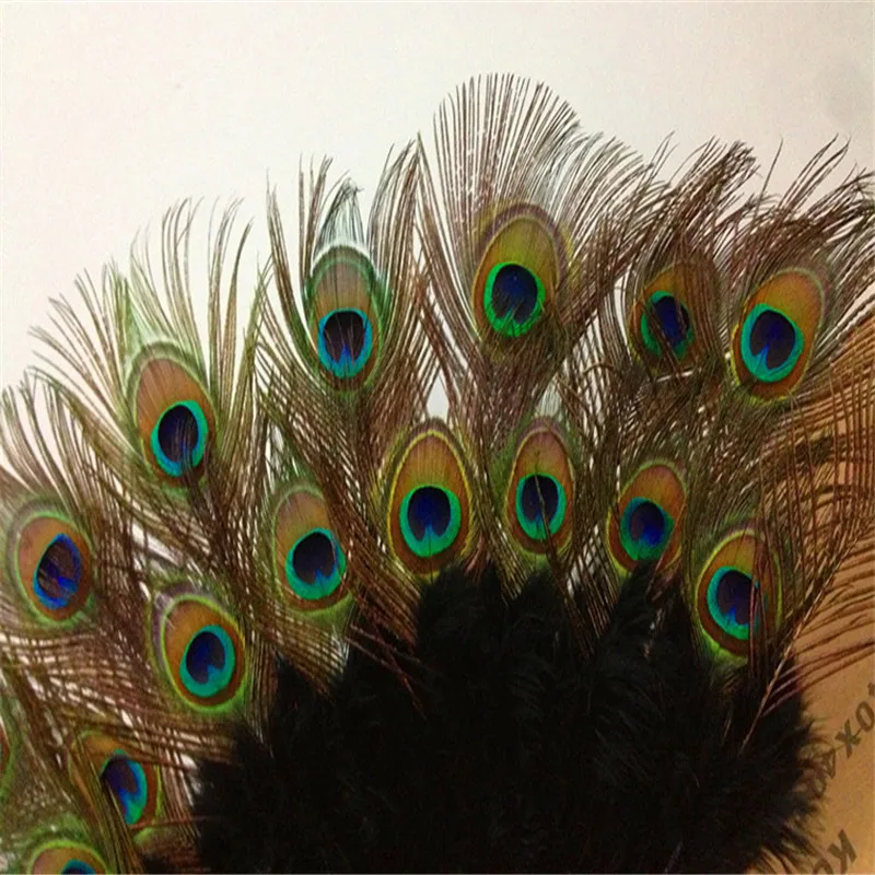10 цветов высокого качества реквизит для сцены красивые индейки перо складывающиеся ручные вентиляторы народный танец Павлин веера из перьев