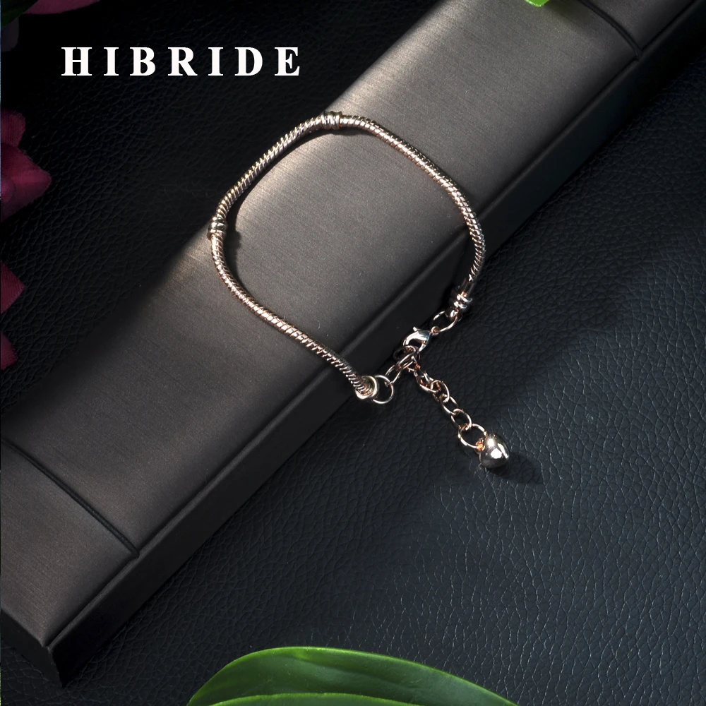 

HIBRIDE Brand Snake Shape Cubic Zirconia Crystal Adjustable CZ Zircon Bracelets for Women Fashion Wedding Jewelry B-31