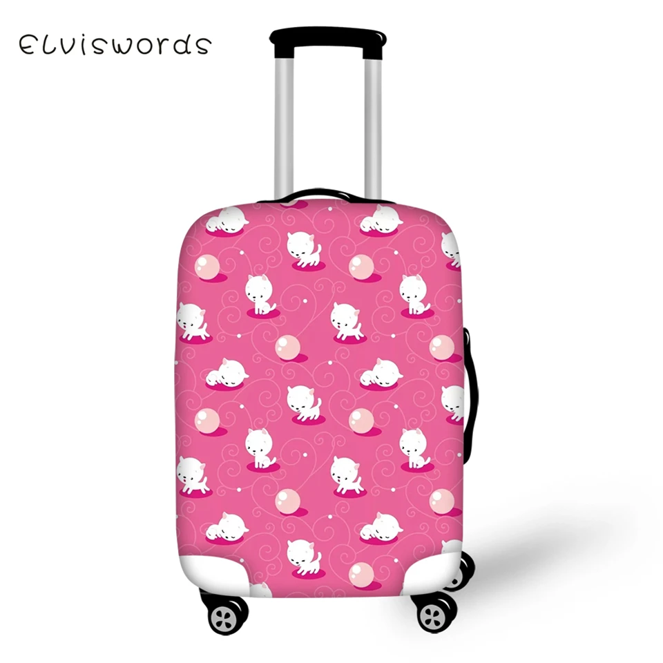 

ELVISWORDS Suitcase Protective Covers Cartoon Animal Pattern Elastic Dust-proof Cover Kawaii Design Travel Luggage Accessories
