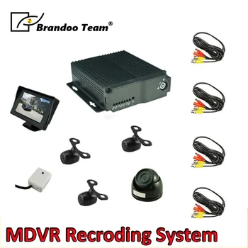 

4 channel mobile DVR video surveillance registartor for bus,mdvr 4ch video recorder,car dvr for taxi,Russian language