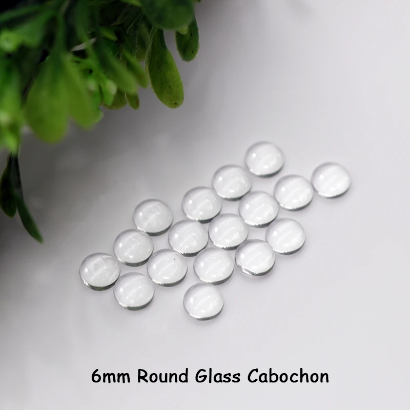 

100 шт. 6 мм круглый стеклянный кабошон камея с плоским основанием прозрачный стеклянный кабошон прозрачный кристалл «сделай сам» Аксессуары для изготовления ювелирных изделий