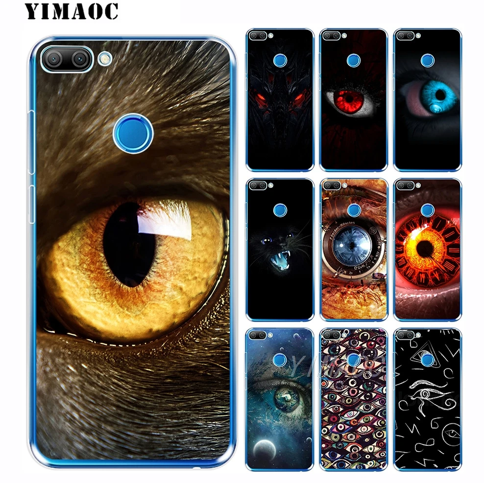 YIMAOC Eye Wood Art Soft Case for Huawei Honor 10 9 8X 8C 8 7C 7X 7A Pro 6A Lite Note Nova 3i 3 2i Y6 Y7 Y9 Prime 2018 |