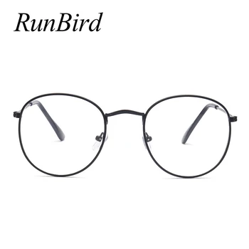

Fashion Vintage Round Sunglasses Women Brand Designer Retro Metal Frame Eyeglasses Clear Lens Female Optical Eye Glasses 1297R
