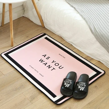 

Mattys The original design of INS CHIC English pink girl heart wind comfort pad carpet mat