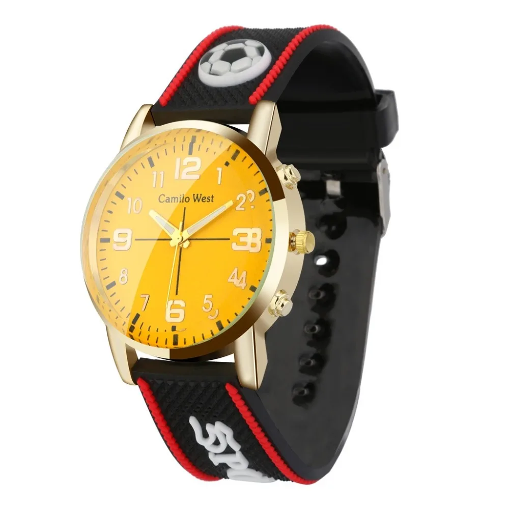 Высококачественные мужские часы с желтым циферблатом кварцевые наручные часы для мужчин t часы Креативный силиконовый ремешок простой Relogio Masculino@ 50