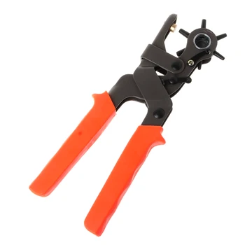 

9'' Leather Belt Hole Punch Drill Plier Eyelet Spin Sewing Machine Leathercraft Household Bag Tool Strap For Home Use