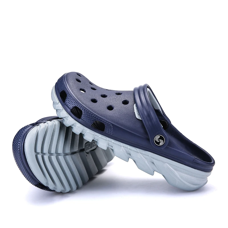 SEREN BRAND 2019 New Men Croc Shoes Plus Size Man Slippers Summer Hollow-out Water Sandals Seaside Beach Garden Surfing Slippers