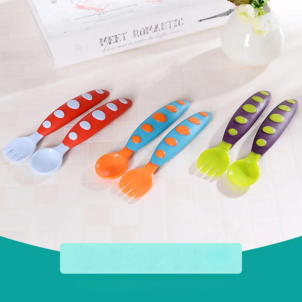 

Children's Tableware Baby Spoon Fork Children's utensils Safe Tableware Baby kitchen gadgets and accessories fruit forks safely