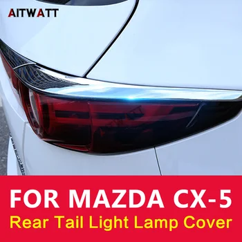 

ABS Chrome Rear Tail Light Lamp Cover Trim Taillight Molding Garnish Surround Frame Eyelid Accessories For Mazda CX5 2017 2018