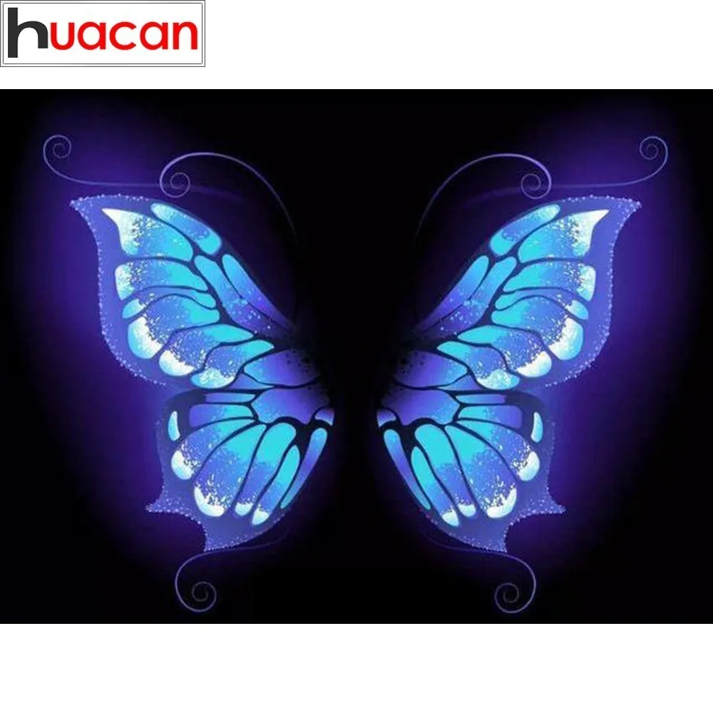 

HUACAN Full Drill Diamond Painting Butterfly Decoration Home Picture Of Rhinestones Mosaic Diamond Embroidery Animals