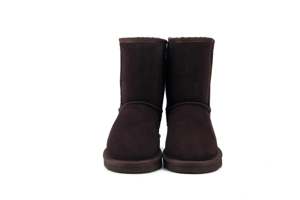 HABUCKN/женские замшевые зимние ботинки из натуральной кожи, зимние ботинки на натуральном овечьем меху с шерстяной подкладкой, высокое качество, коричневый, черный цвет