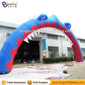 

Giant outdoor advertising used L14M inflatable shark arch with best price inflatable toy