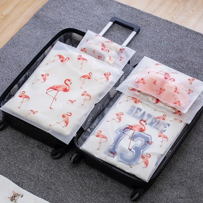 

Transparent Flamingo Cosmetic Bag Travel Makeup Case Women Zipper Make Up Organizer Storage Pouch Toiletry Beauty Bath Wash Kit