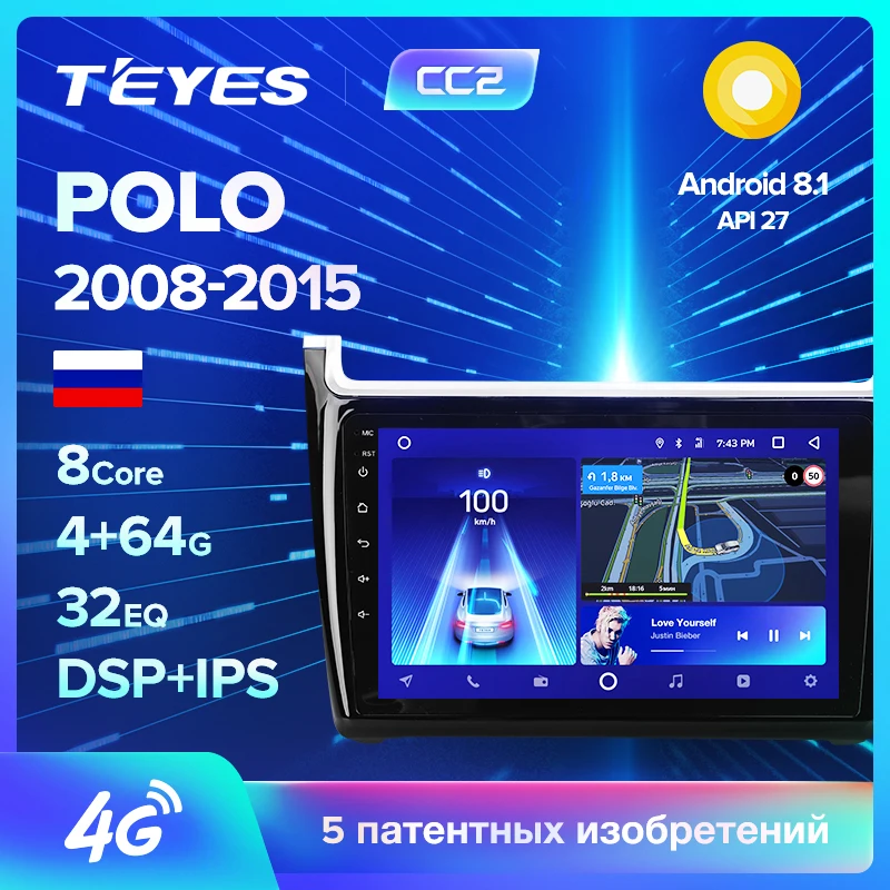 

TEYES CC2 For Volkswagen VW polo sedan 2008 2015 Car Radio Multimedia Video Player Navigation GPS Android 8.1 No 2din 2 din dvd