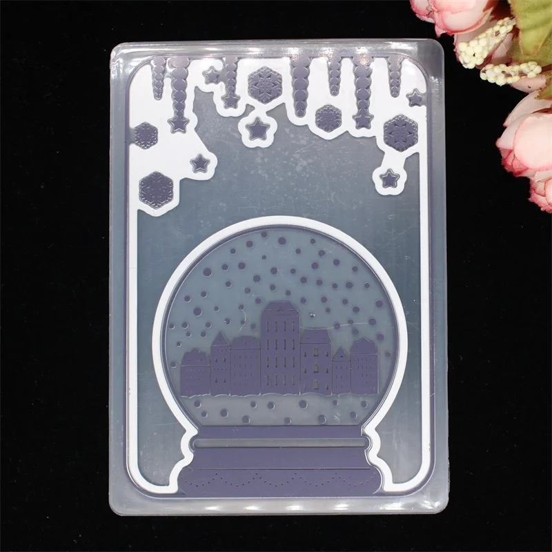 

YPP CRAFT Merry Christmas Cutting Die and Embossed Folder Set DIY Scrapbook Paper Die / Card Decoration