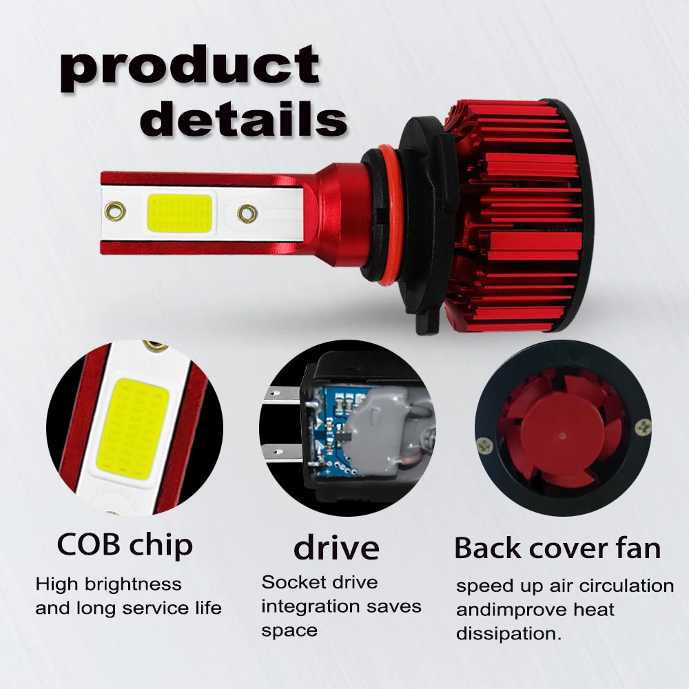 LSlight Автомобильные светодиодные лампы H4 H7 9005 HB3 9006 HB4 led H8 H9 H11 12 В 8000лм фары авто