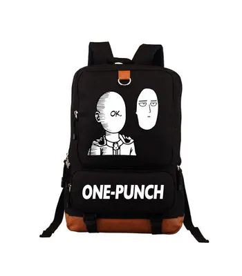 Японский аниме ONE PUNCH-MAN рюкзак с принтом Сайтама Косплей школьный рюкзак парусиновые сумки для ноутбука Мультяшные школьные сумки Дорожная сумка - Цвет: 4