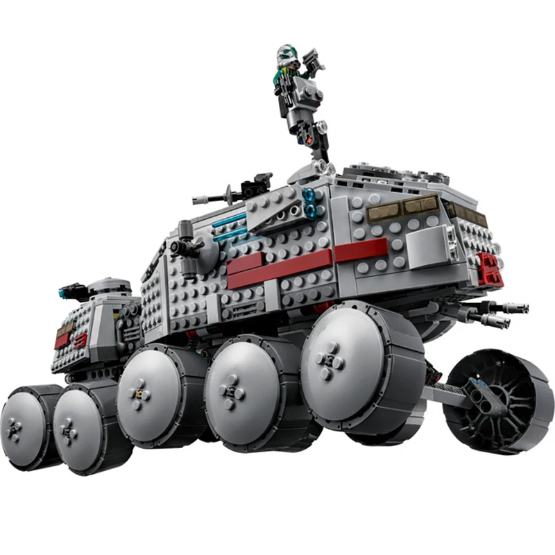 

933Pcs The Star Series Clone Turbo Tank Wars Building Blocks Brick Compatible Legoinglys 75151 Starwar Boys Birthday Kids Gifts