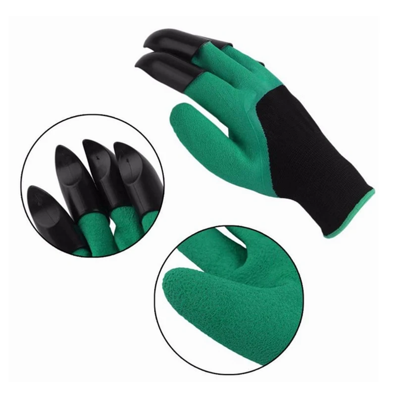 Садовые перчатки защитные перчатки для копания напальчники из АБС-пластика 1 пара резиновые термо пластиковые строители садовый рабочий инструмент