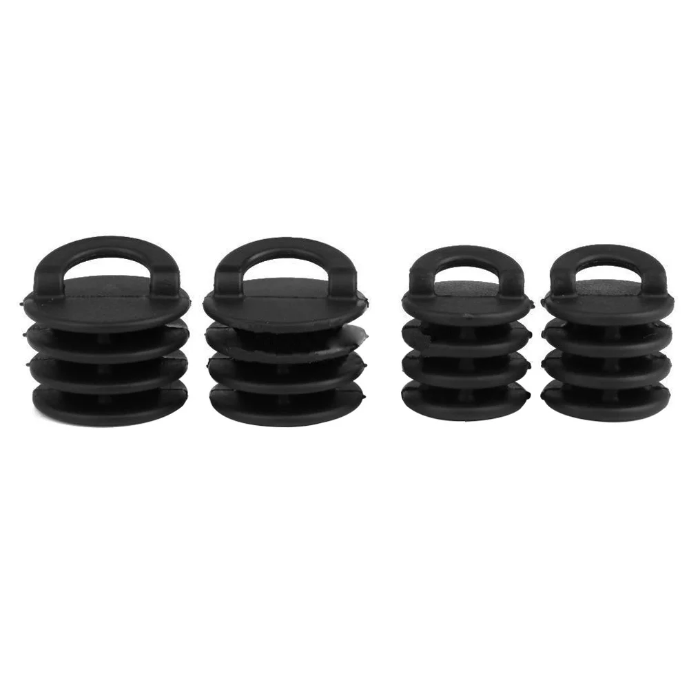 8Pcs Marine Boating Kayak Scupper Stopper Drain Holes Plugs Bungs Black