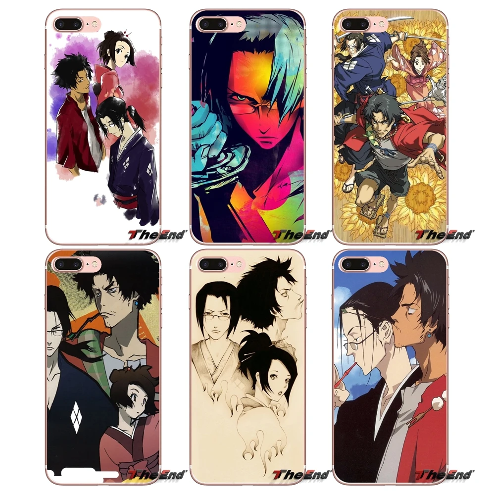Силиконовый чехол для телефона Samurai Champloo anime iPhone X 4 4S 5 5S 5C SE 6 6S 7 8 Plus Samsung Galaxy J1 J3 J5 J7 A3