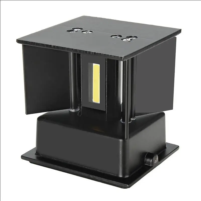 9 Вт 12 Вт затемненный COB Современный короткий куб Регулируемый поверхностный монтаж светодиодный настенный светильник наружный водонепроницаемый настенный светильник садовый светильник