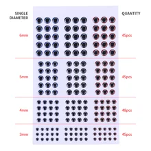 183 шт. 3 мм 4 мм 5 мм 6 мм 3D рыболовные глаза для приманки имитация мухи искусственная форель, щука рыболовные аксессуары