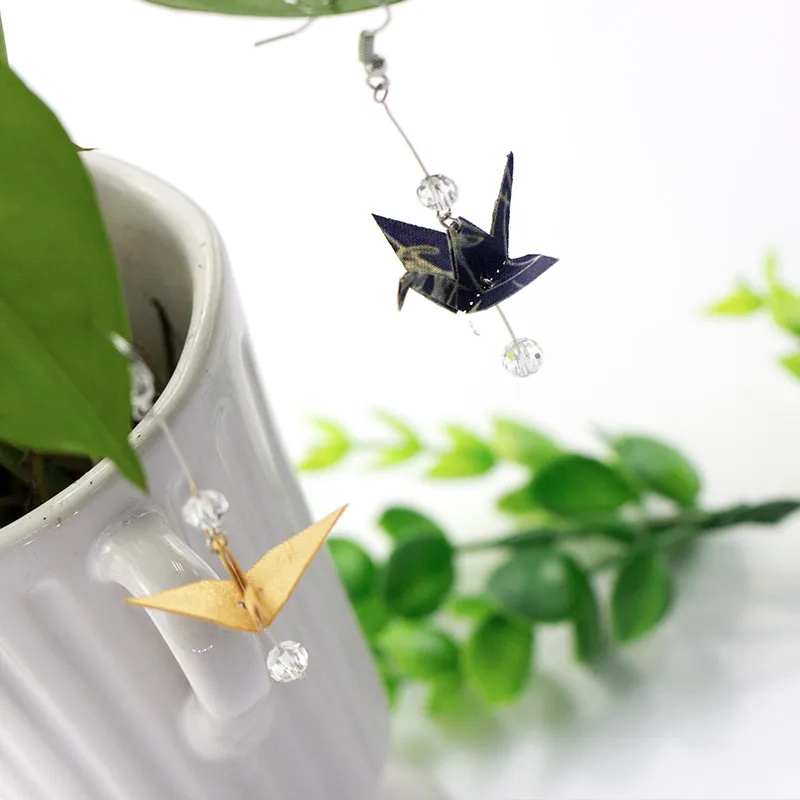 

Fashion Paper Crane Earrings Drop Dangle Earrings For Women Girl Cute Good Quality Exquisite Jewelry Wedding Party Drop Shipping