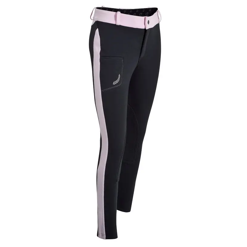 1 Pcs Black Pink Horse Riding Pants For Children Equestrian Pants