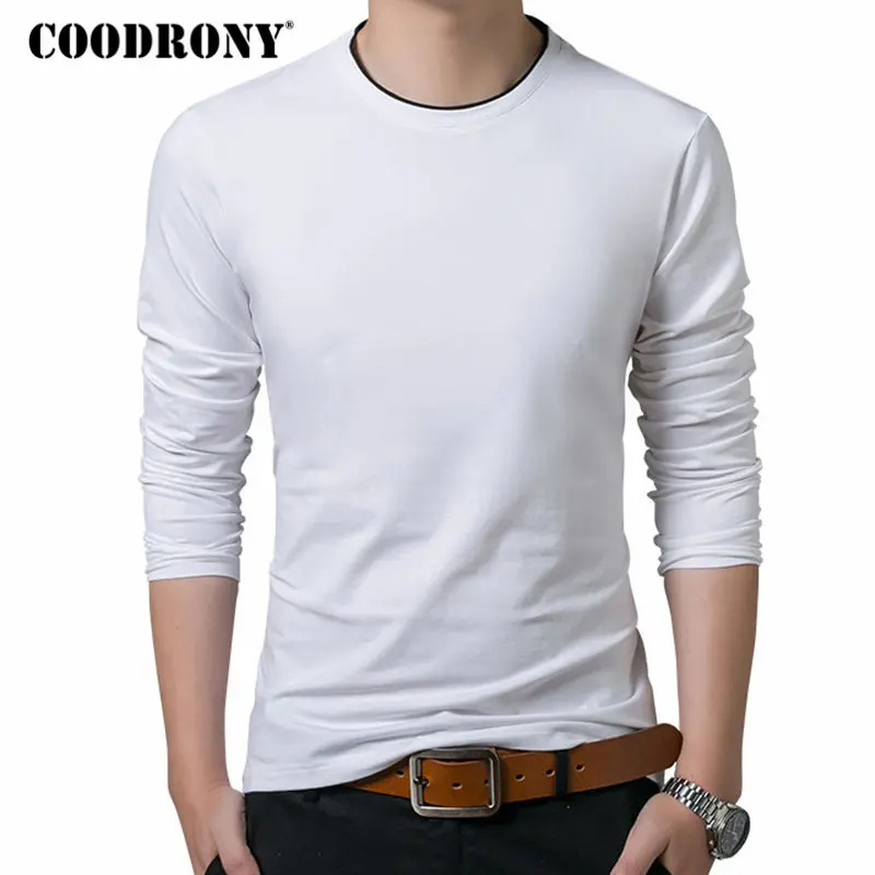 COODRONY T Shirt Men 2018 Autumn Casual All-match Long Sleeve O-Neck T-Shirt Men Brand Clothing Soft Cotton Tee Shirts Tops 8617 COODRONY T Shirt Men 2018 Autumn Casual All-match Long Sleeve O-Neck T-Shirt Men Brand Clothing Soft Cotton Tee Shirts Tops 8617