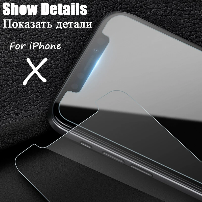 Tomkas Screen Protectors Tempered Glass For iPhone X 5 6 7 8 Glass Screen Protector For iPhone 7 on Glass X 5 6 6s 7 8 Plus