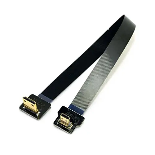 90 градусов вниз угловой FPV Micro HDMI Male to Mini HDMI FPC плоский кабель для GOPRO аэрофотосъемка 20 см