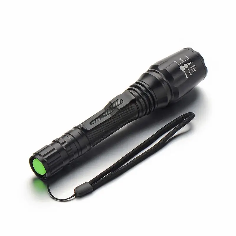 

50pcs CREE XM-L T6 LED Flashlight Zoomable 18650 Tactical Camp LED Torch Waterproof 5 Modes Wholesale