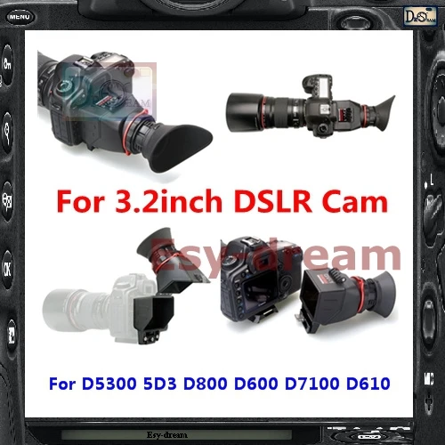 

3.2'' Foldable 2.5X Viewfinder Magnification Loupes For Canon 5D Mark III Nikon D7100 D5300 D5500 D800E D810 D750 D600 D610 K3