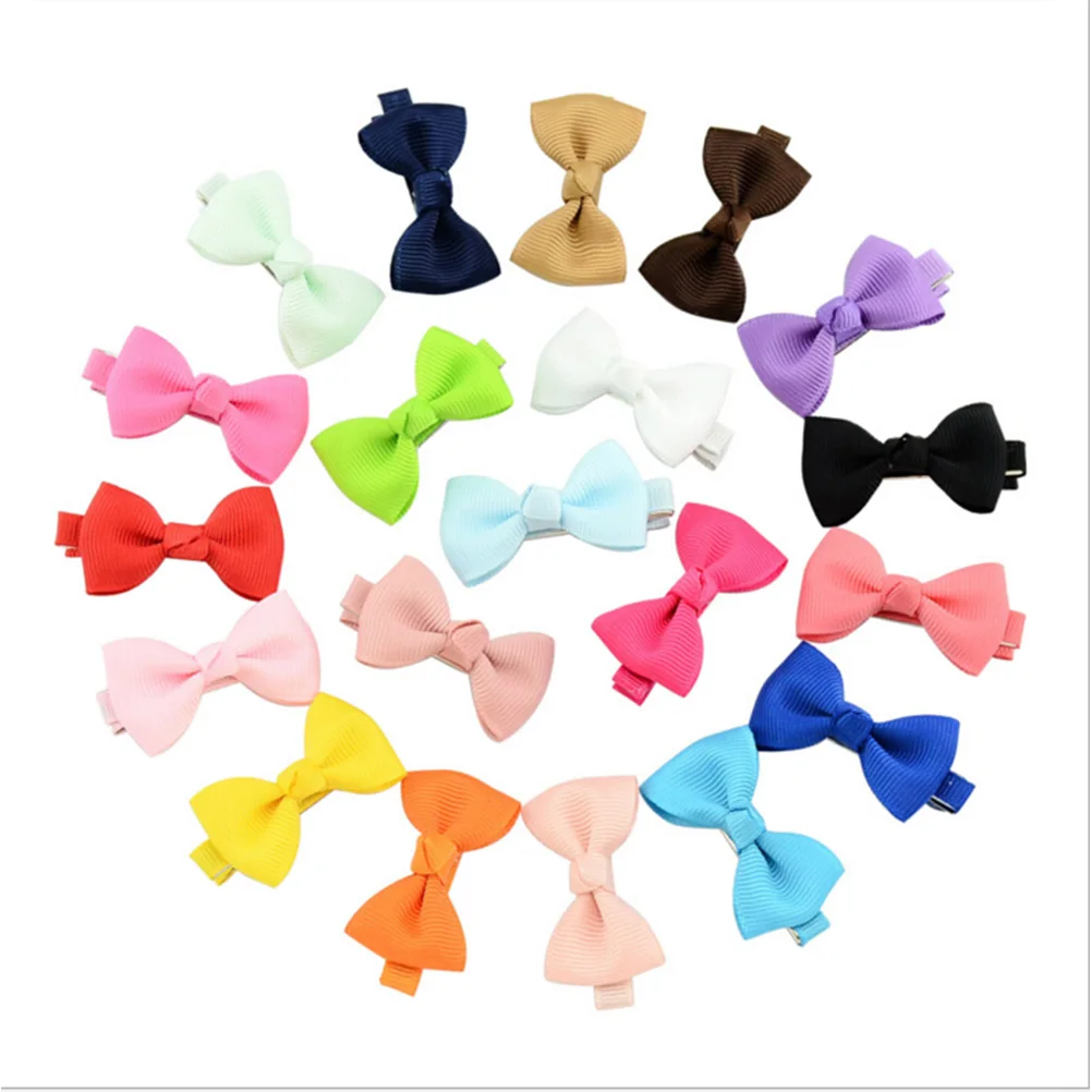 

10/20Pcs/lot Colorful Toddler Baby Girls Boutique Hair Clip Bows Ribbon Hairpins Hairgrip headwear For Children
