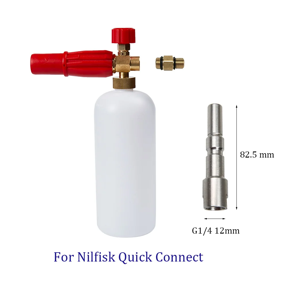 Высокая Давление Автомобильная моечная машина пенная насадка для Karcher для Lavor для Nilfisk для Bosch для чистки автомобиля/генератор пены пистолет для монтажной пены - Цвет: Черный