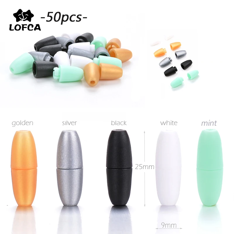 

LOFCA 50pcs Plastic Clasps Baby Product Silicone Teething Necklace Pendant Pacifier Clip Baby Breakaway Clasp Pacifier Accessory