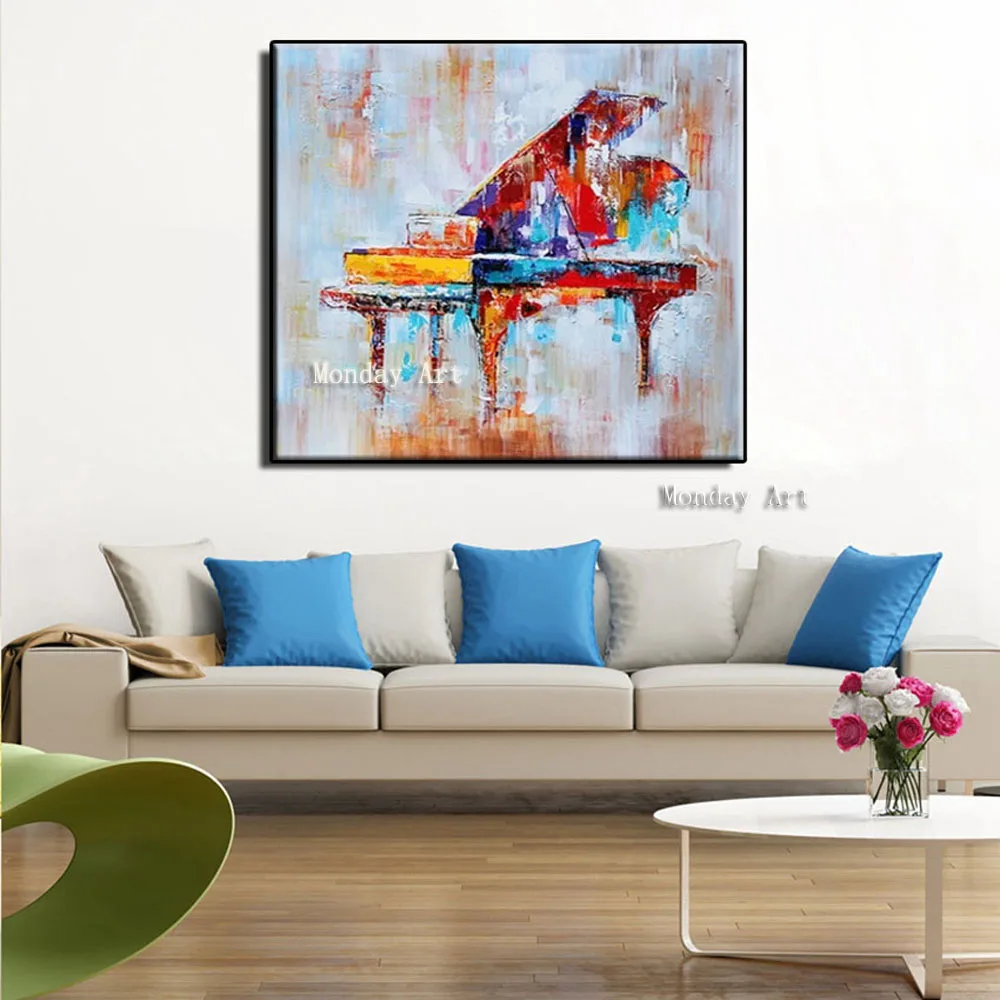 Big-size-Handpainted-Abstract-color-piano-thick-oil-painting-wall-Art-picture-on-Canvas-For-Living (3)