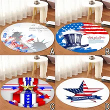 День Независимости узор Круглый фланелевый коврик для ванной комнаты 60 см Ковер alfombra tapis ковры для гостиной dywan@ C