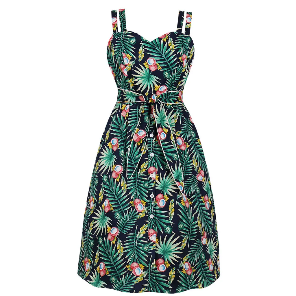 

Feitong Summer Dress Fashion Women Dress 3D Printed Camis V-Neck Sleeveless Casual Party Beach Boho Dress Robe Femme Vestidos
