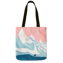 YIZISTORE original canvas shoulder bags with digital printing and embroidery for girls in VIEW series(FUN KIK) yizi canvas printed backpacks in parent child style for adults hot sale fun kik