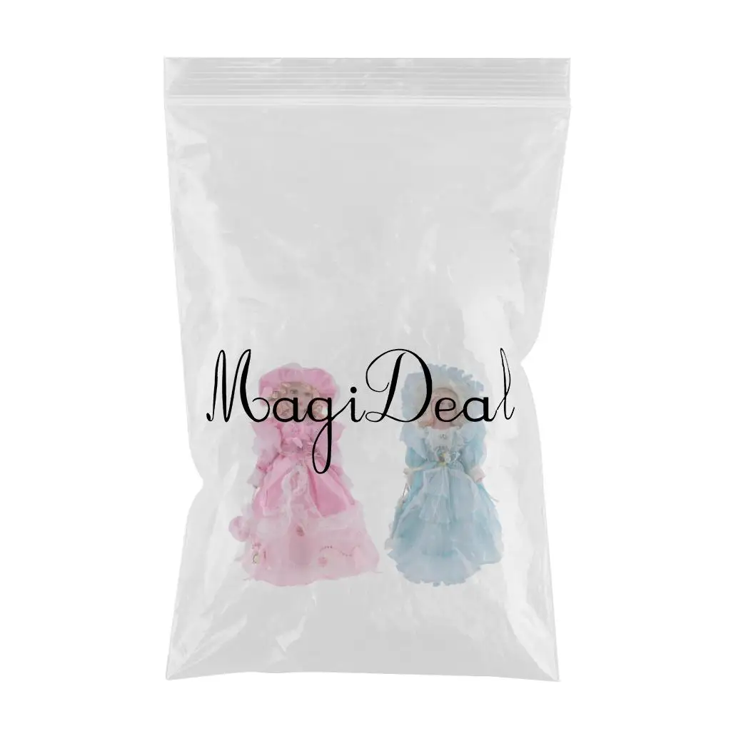 40cm Lovely Porcelain Female Doll with tutu Costume Princess Dolls Light Blue & Pink Home Display Decor girl doll toys Gift