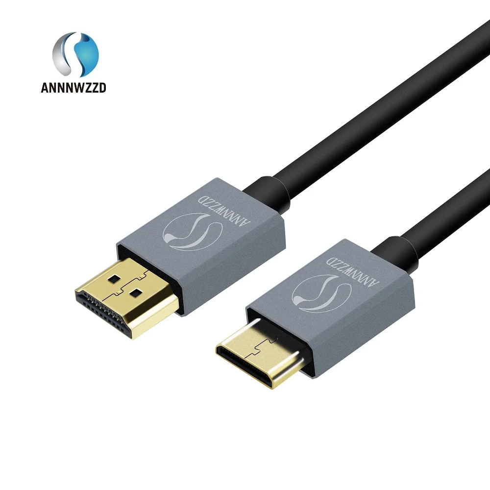 Mini Hdmi кабель V1.4 1 м 2 м 3 м 5 м штекер(type C) в штекер(type A) кабель | позолоченный 1.4a Real 3D | 1080p | 2160p