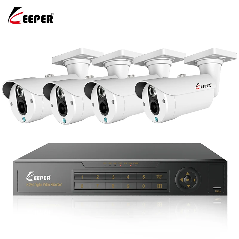 Keeper 8CH 1080P DVR CCTV система 4PCS SONY IMX323 наружная Всепогодный Безопасность камера день