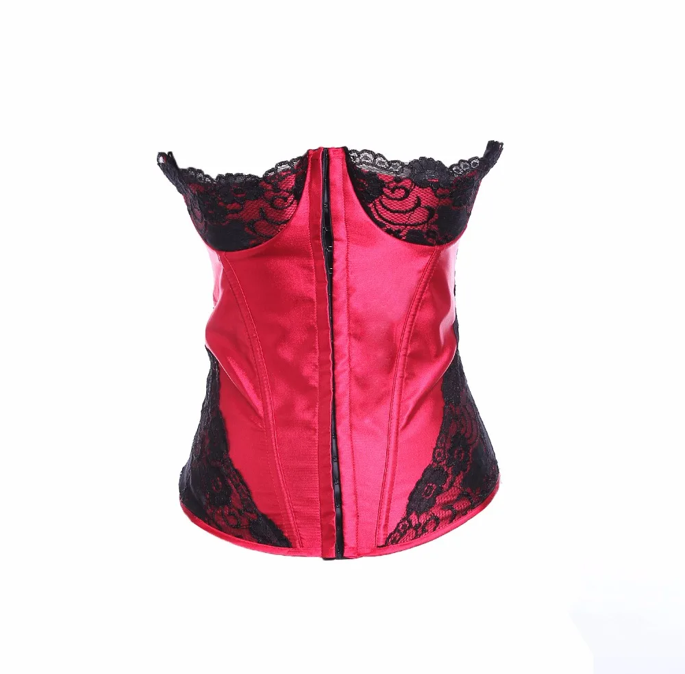 Red Secret Desires Quarter Soft Satin Finish and Black Lace Overlay Cup