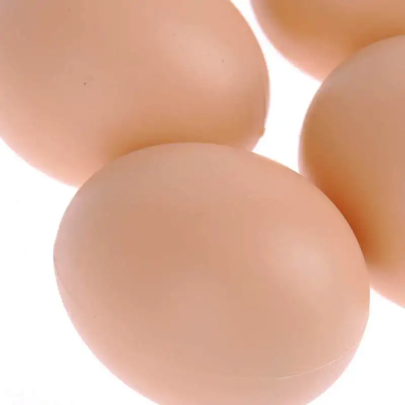 

5Pcs Fake Plastic Dummy Eggs Model Chicken Nesting Hatching Egg Educational Toys