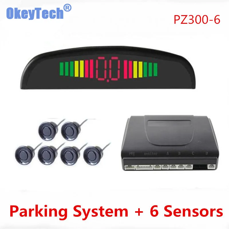 OkeyTech PZ300 6 Новый универсальный зуммер Автомобильный датчик парковки с датчиками s
