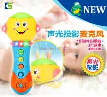 New baby Musical Toy Juguetes Children Microphone with Light Music projection function microfone Karaoke Singing Brinquedos