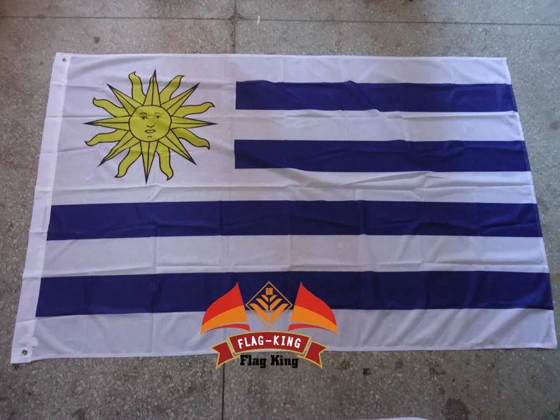 Уругвай Национальный флаг, 120 г/m2 трикотажные polyster, 120*180 см, бурелом, защитой от уф, цифровая печать, флаг King