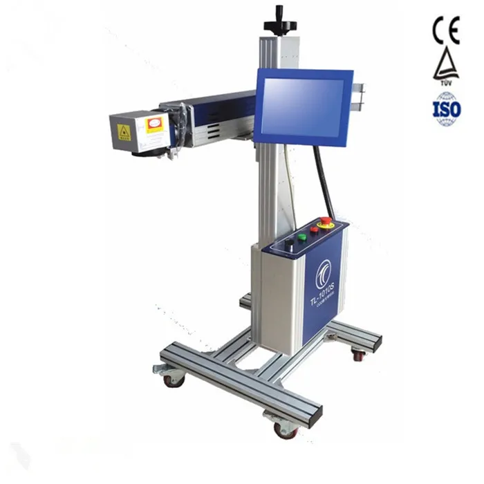 Factory price production line 20W Flying fiber lazer marking laser coding machine for date / serial number / barcode